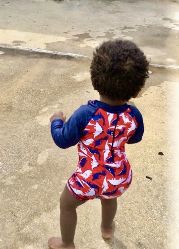 If you don't want your kid to have a bubble butt, swim diapers are toddler and baby beach essential 