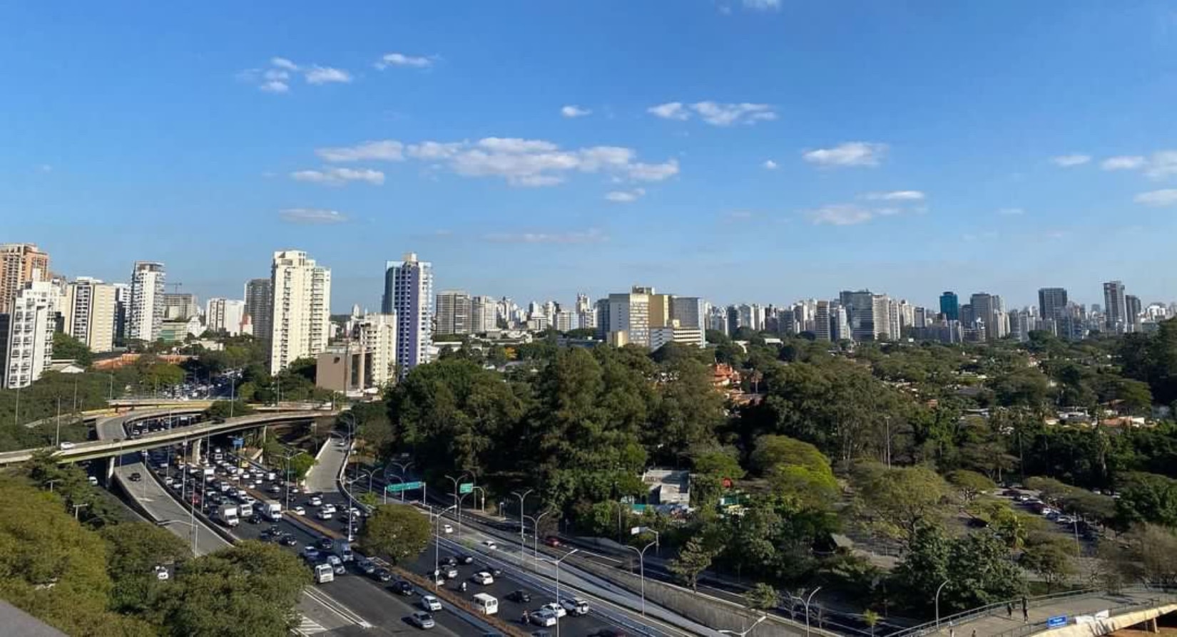 View of the famous Paulista Avenue, financial center of the city