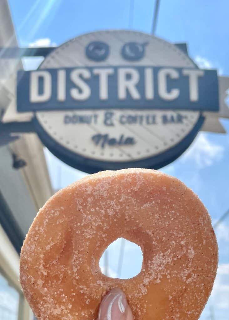 A donut from District in New Orleans. 