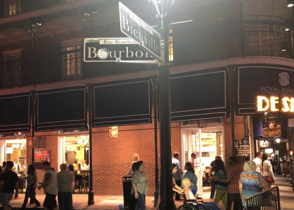 Bourbon Street in New Orleans. 