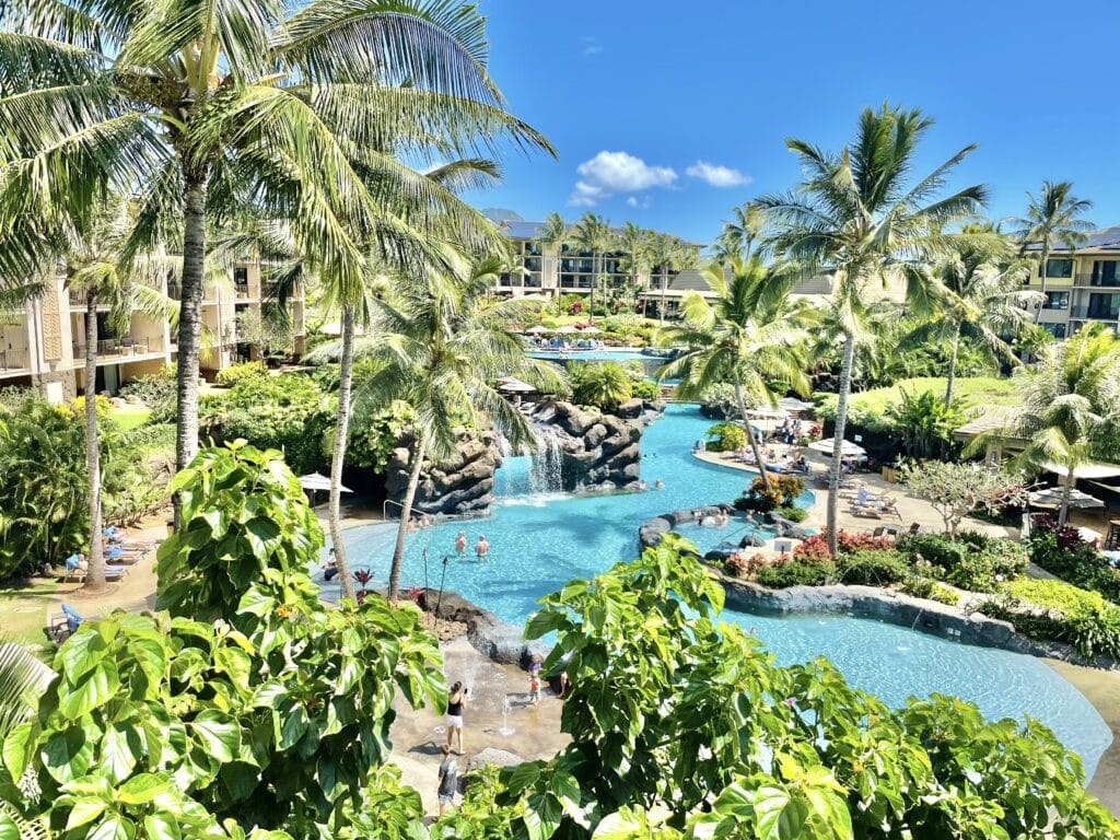 The largest pool in America, located at Koala Landing Poipu. 