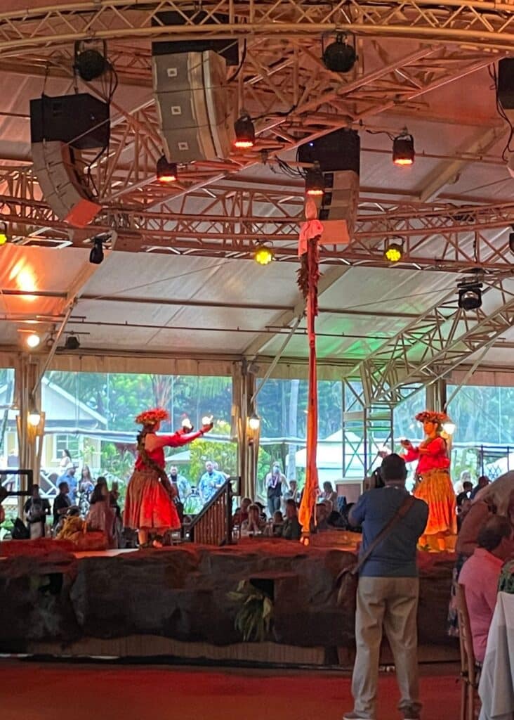 A luau experience at Lu'au Kalamaku, kauai