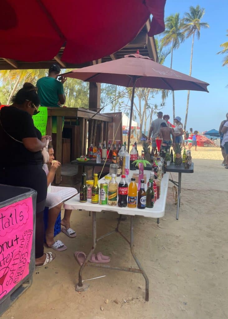 Cocktail Stands at Maracas Bay Beach.