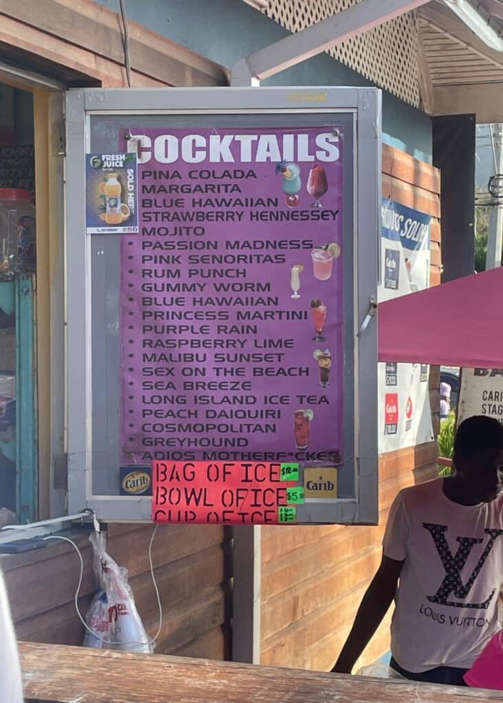 Maracas Bay offers multiple stands that serve beer and cocktails