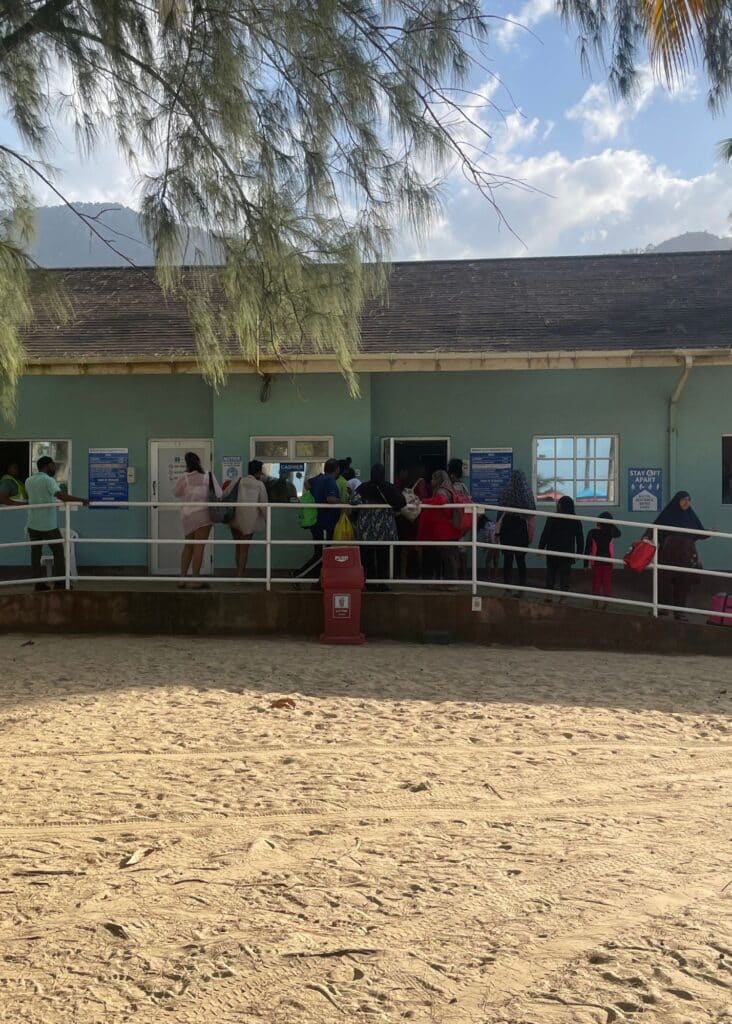 Restrooms and changing facilities at Maracas Bay Beach.