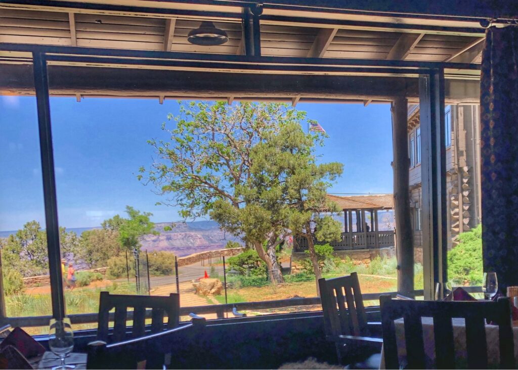 Nice views of the canyon from inside the El Tovar Restaurant.