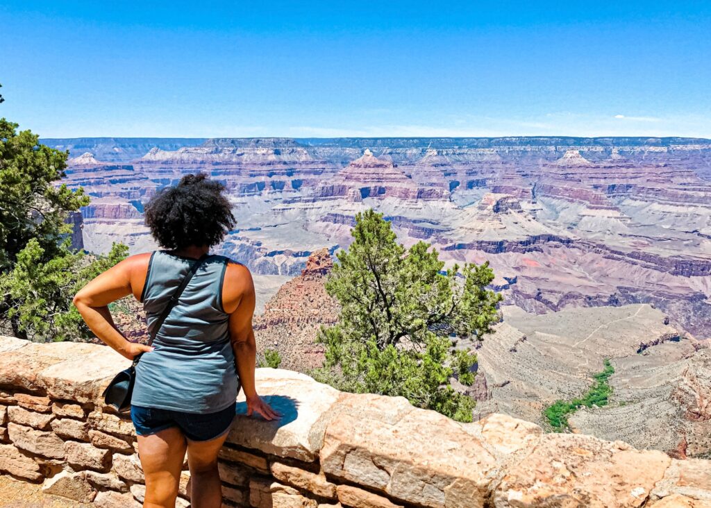 Me enjoying the beautiful views in the Grand Canyon. 